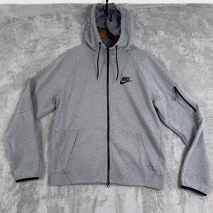 Nike Sportswear Tech‎ Fleece Full-Zip Hoodie Grey Men's Size Large